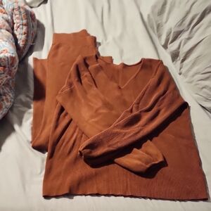 Women's Rust-Brown Sweater Set